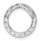 Sterling Silver Rhodium-Platedcz Chain Slide Pendant