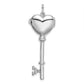 Sterling Silver Rhodium-Plated Locket Key Pendant