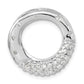 Sterling Silver Polished Cz Circle Slide Pendant