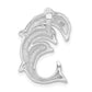 Sterling Silver Stellux Crystal Triple Dolphin Slide Pendant