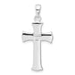 Sterling Silver White Stellux Crystal Cross Pendant