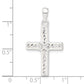 Sterling Silver Stellux Crystal And White Cross Pendant