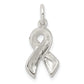 Sterling Silver Stellux Crystal Pink Awareness Ribbon Pendant