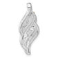 Sterling Silver Stellux Crystal Fancy Swirl Slide Pendant