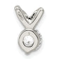 Sterling Silver Cz Pendant Chain Slide