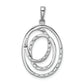 Sterling Silver Rhodium Plated Diamond Pendant