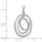 Sterling Silver Rhodium Plated Diamond Pendant