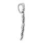 Sterling Silver Antiqued Marcasite Flower Chain Slide Pendant