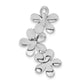 Sterling Silver Antiqued Marcasite Flower Chain Slide Pendant