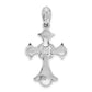 Sterling Silver Antiqued Marcasite & Fw Cultured Pearl Cross Pendant