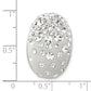 Sterling Silver Rhodium White Clay & Preciosa Crystal Chain Slide Pendant