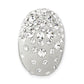 Sterling Silver Rhodium White Clay & Preciosa Crystal Chain Slide Pendant