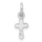 Sterling Silver Rh-Pltd Child'S Feb Purple Preciosca Crystal Cross Pendant