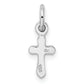 Sterling Silver Rh-Pltd Child'S Jan Red Preciosca Crystal Cross Pendant