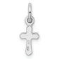 Sterling Silver Rh-Pltd Child'S July Red Preciosca Crystal Cross Pendant