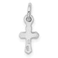 Sterling Silver Rh-Pltd Child'S June Preciosca Crystal Cross Pendant