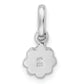 Sterling Silver Rh-Plated White & Yellow Enamel Daisy Children'S Pendant