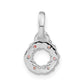 Sterling Silver Children'S Polished Pink Cz Circle Pendant