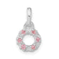 Sterling Silver Children'S Polished Pink Cz Circle Pendant