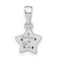 Sterling Silver Polished Cz Star Pendant