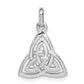 Sterling Silver Rhodium-Plated Polished Celtic Symbol Pendant