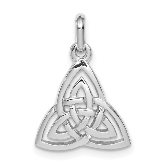 Sterling Silver Rhodium-Plated Polished Celtic Symbol Pendant