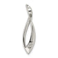 Sterling Silver Polished & Satin Twisted Chain Slide Pendant