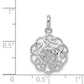 Sterling Silver Rhodium-Plated Polished Celtic Pendant