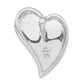 Sterling Silver Polished & Scratch Finish Heart Chain Slide Pendant