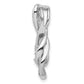 Sterling Silver Rhodium Diam. Infinity Symbol Slide Pendant