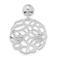 Sterling Silver Polished Fancy Cz Chain Slide Pendant