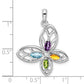 Sterling Silver Rhodium-Plated Pe Ci Am Swiss Bt Butterfly Pendant