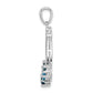 Sterling Silver Rhod-Plat London Blue And Lb Topaz Pendant