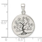 Sterling Silver Antiqued Tree Pendant