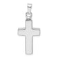 Sterling Silver Rhodium-Plated Enameled Cross Ash Holder Pendant