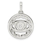 Sterling Silver Cz Third Eye Chakra Filigree Pendant