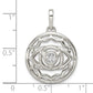 Sterling Silver Cz Third Eye Chakra Filigree Pendant