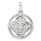 Sterling Silver Cz Root Chakra Filigree Pendant