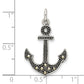 Sterling Silver Antiqued Marcasite Anchor Pendant