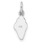 Sterling Silver Rh-Plated Enameled Ice Cream Cone Children'S Pendant