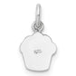 Sterling Silver Rh-Plated Multi-Color Enameled Cupcake Children'S Pendant