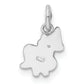 Sterling Silver Rhodium-Plated Pink, White & Black Enameled Unicorn Children'S Pendant