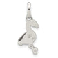 Sterling Silver Hot Pink & Black Enameled Flamingo Children'S Pendant