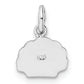 Sterling Silver Rhodium-Plated Polished Pink And Orange Enameled Shell Children'S Pendant