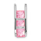 Sterling Silver Polished 3-Stone Square Pink Cz Chain Slide Pendant