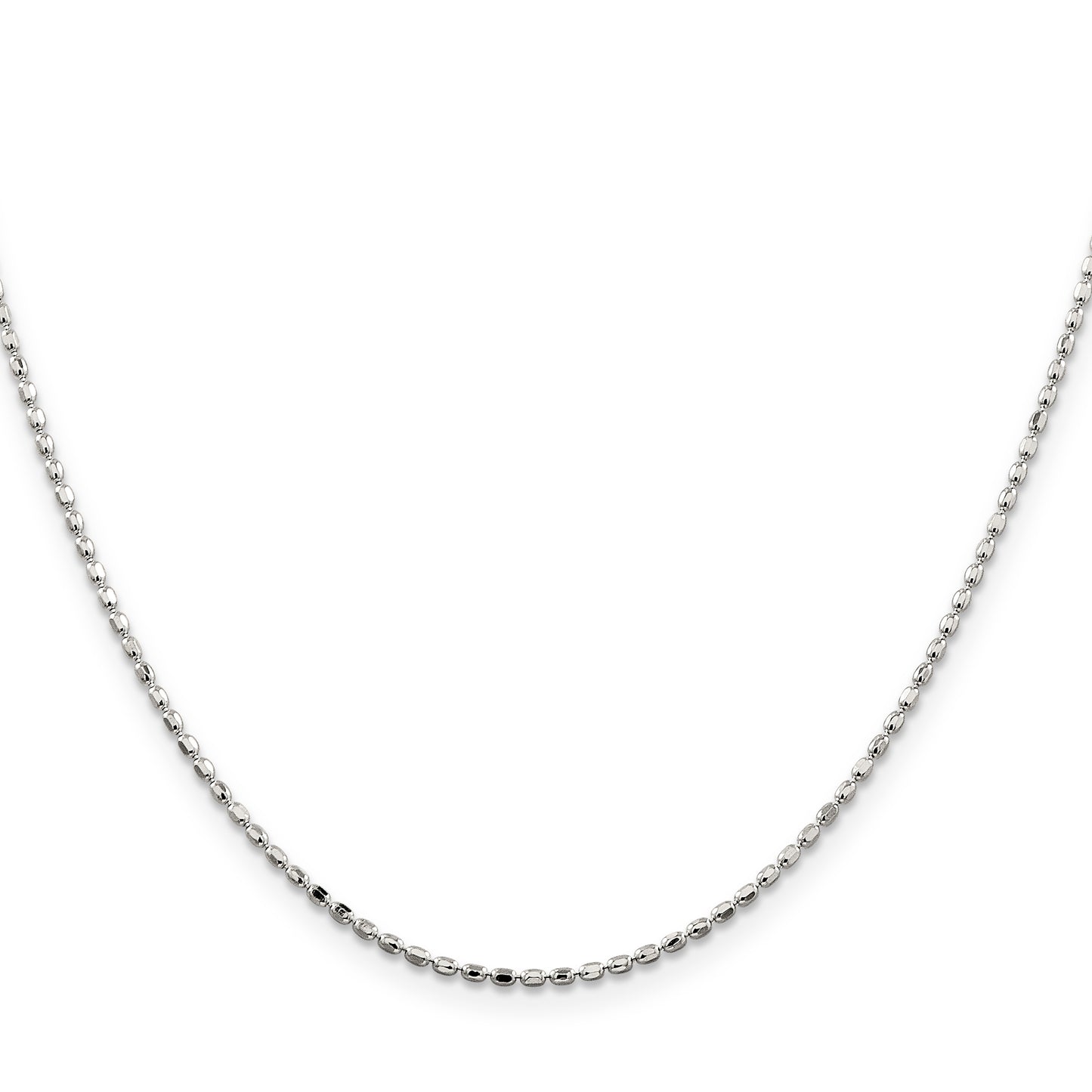 30 Inch Sterling Silver 1.5mm Fancy Beaded Chain