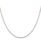 18 Inch Sterling Silver 1.4mm Flat Oval Cable Chain W/2In Ext.