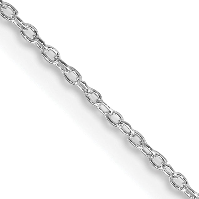 16 Inch Sterling Silver Rhodium-Plated 1.1mm Forzantina Cable Chain