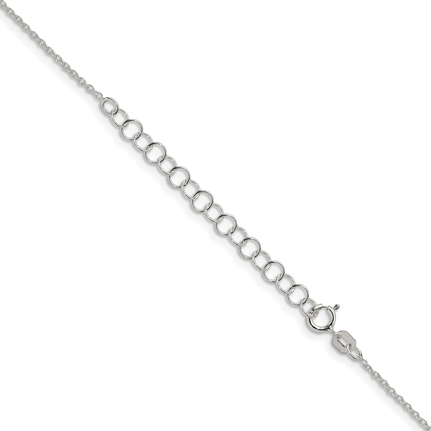 18 Inch Sterling Silver 1.30mm Forzantina Cable Chain W/2In Ext.