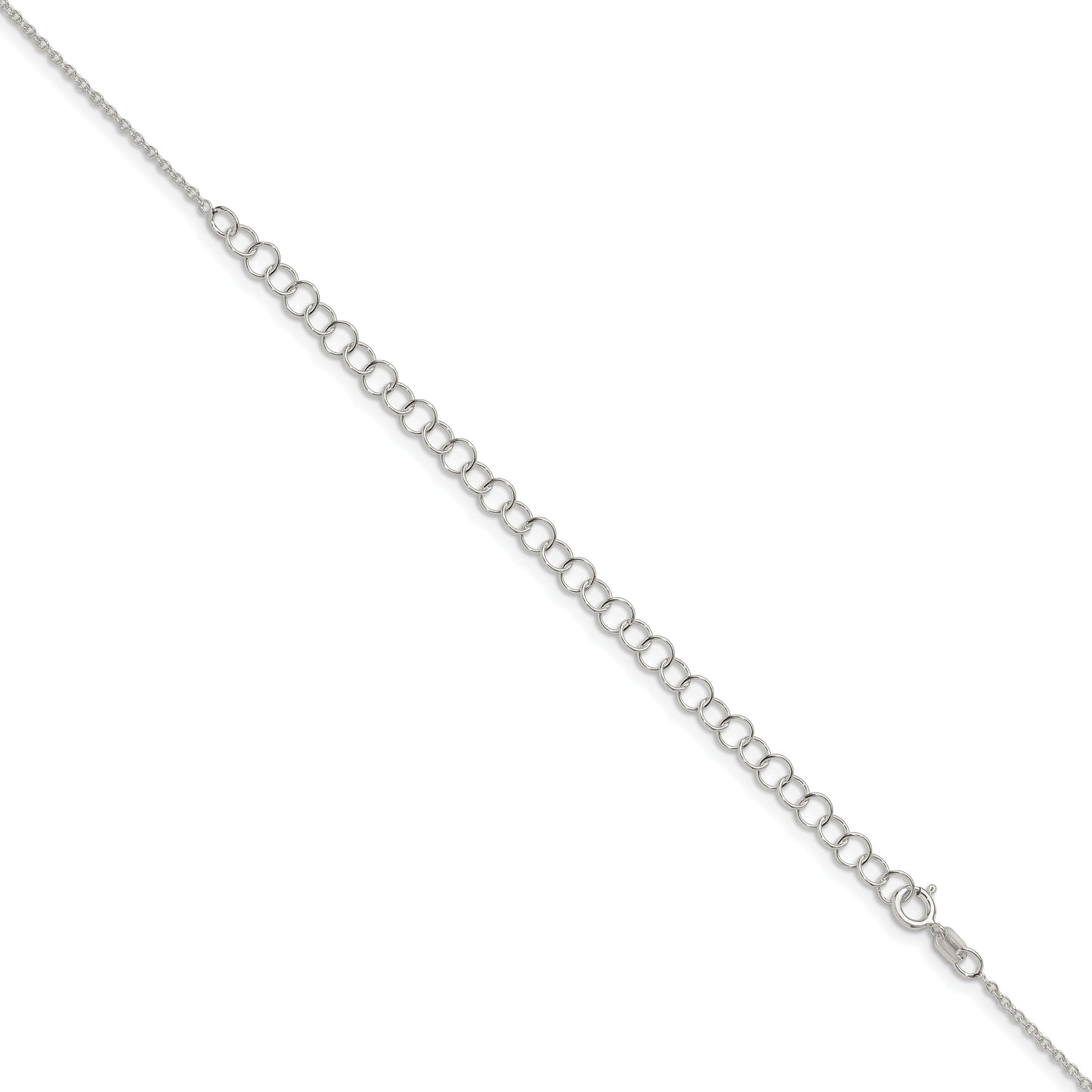 22 Inch Sterling Silver 1.30mm Forzantina Cable Chain W/4In Ext.